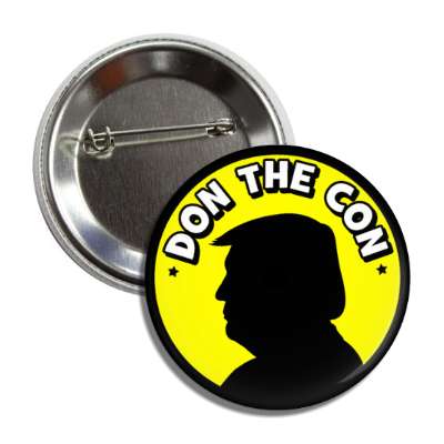 don the con silhouette trump yellow button