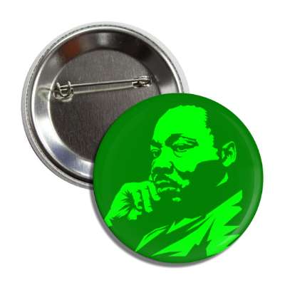 dr martin luther king jr stencil art green button