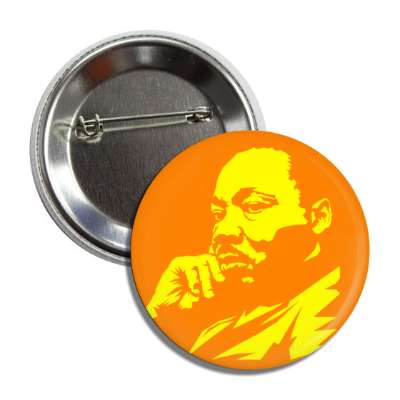 dr martin luther king jr stencil art orange yellow button