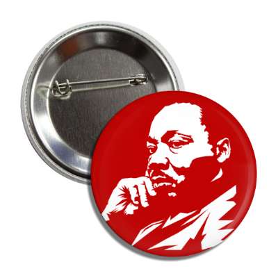 dr martin luther king jr stencil art red white button