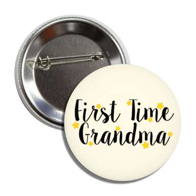 first time grandma stars pale yellow button
