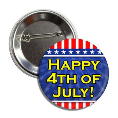 flag burst blue happy 4th of july stars stripes us flag button