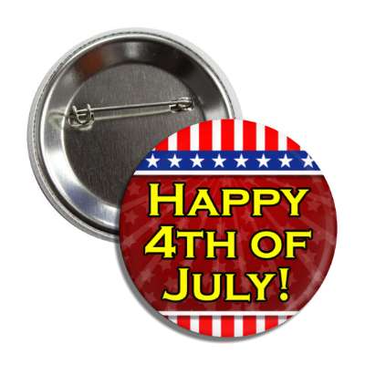 flag burst red happy 4th of july stars stripes us flag button