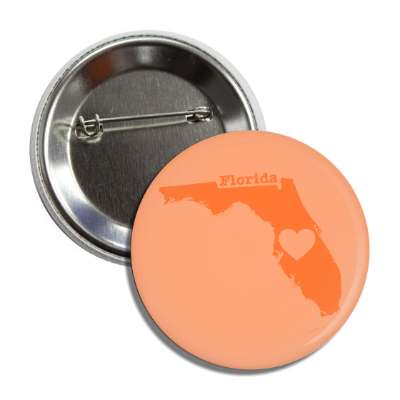 florida state heart silhouette button