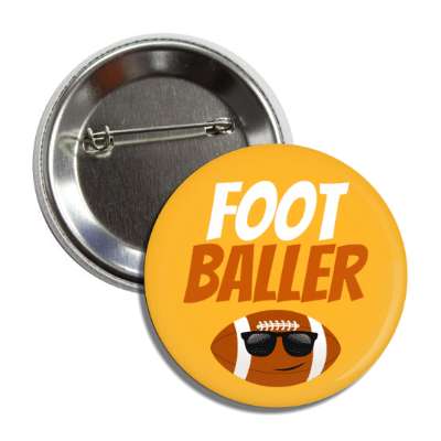 foot baller football sunglasses button