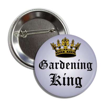 gardening king crown button