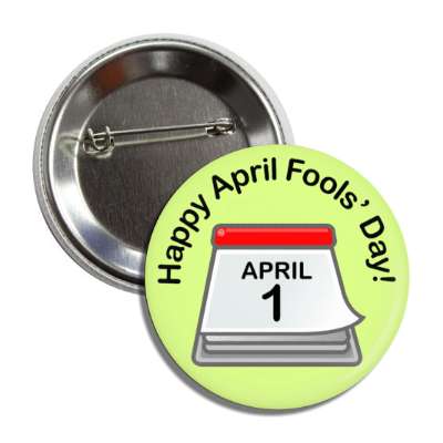 happy april fools day april first calendar button