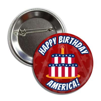 happy birthday america july 4 patriotic cake red button