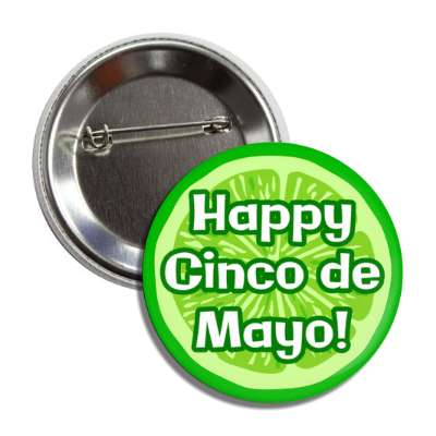 happy cinco de mayo lime white button