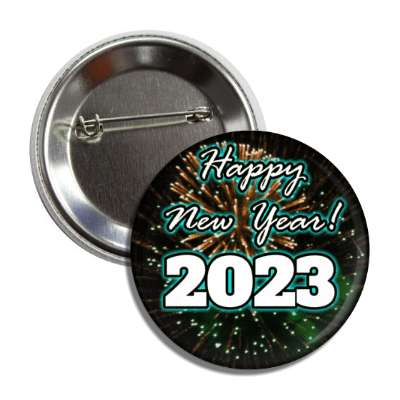 happy new year 2023 fireworks button