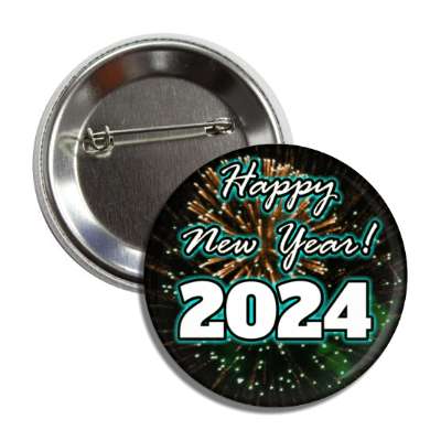 happy new year 2024 fireworks button