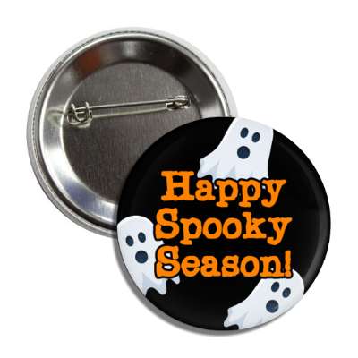 happy spooky season ghosts button