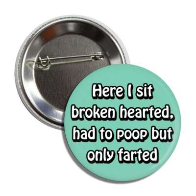 here i sit broken hearted had to poop but only farted button