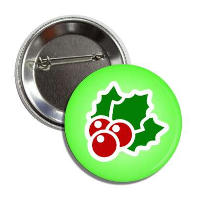 holly berries green button