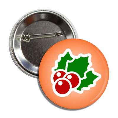 holly berries red orange button