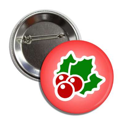 holly berries red button