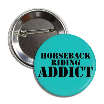 horseback riding addict stencil button