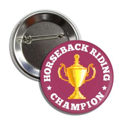 horseback riding champion trophy button