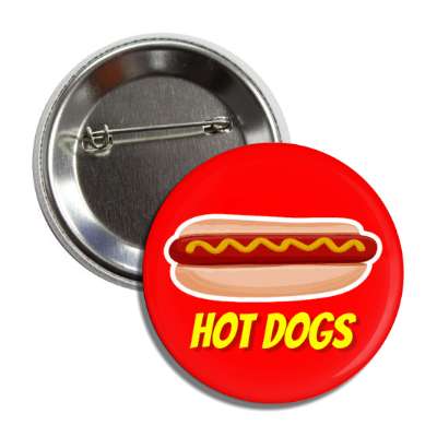 hot dogs bun mustard red button