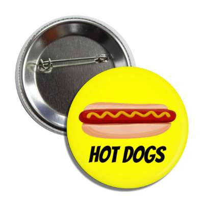 hot dogs bun mustard yellow button