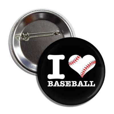 i heart baseball love button