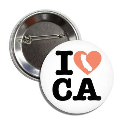 i heart california state love button