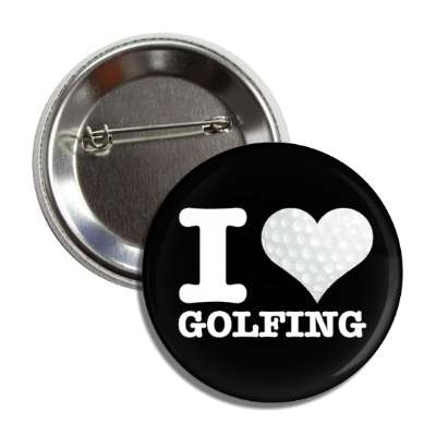 i heart golfing golfball love button