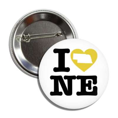 i heart nebraska ne state love button