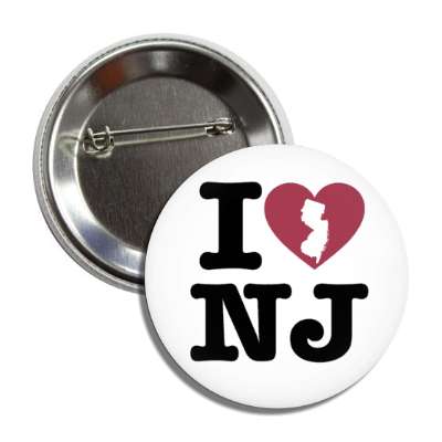 i heart new jersey nj state love button