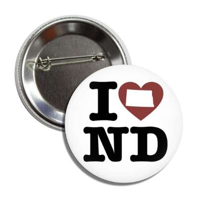 i heart north dakota nd state love button