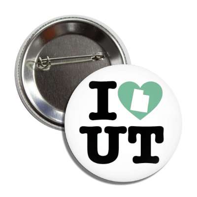 i heart utah ut state love button