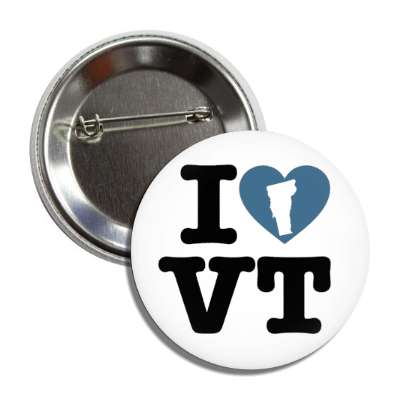 i heart vermont vt state love button