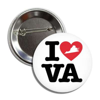 i heart virginia va state love button