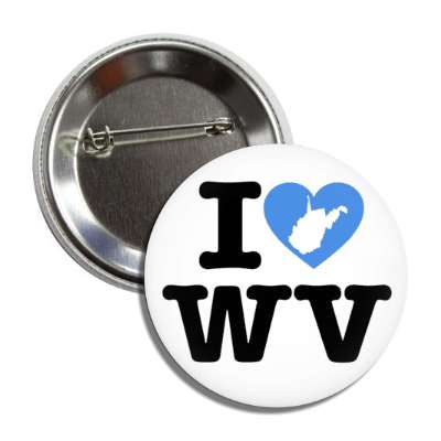 i heart west virginia wv state love button