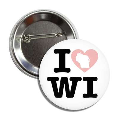 i heart wisconsin wi state love button