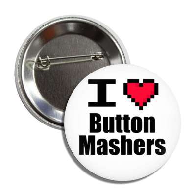 i love button mashers pixel heart button