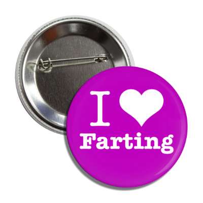 i love farting heart purple button