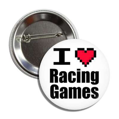 i love racing games pixel heart button