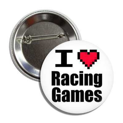 i love racing games pixel heart button