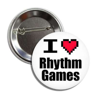 i love rhythm games pixel heart button