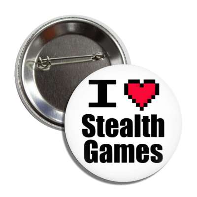 i love stealth games pixel heart button