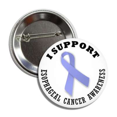 i support esophageal cancer lavender awareness ribbon button