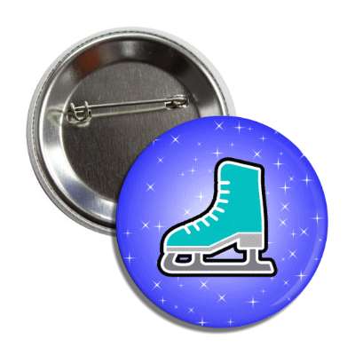 ice skate sparkle blue button