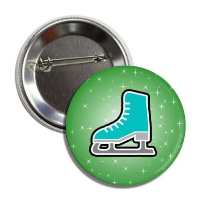 ice skate sparkle green button