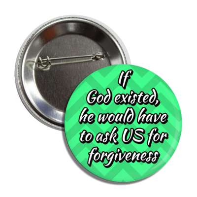 if god existed he would have to ask us for forgiveness chevron button