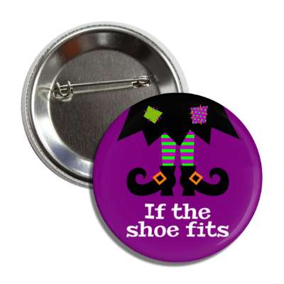 if the shoe fits witch shoes stockings dress button