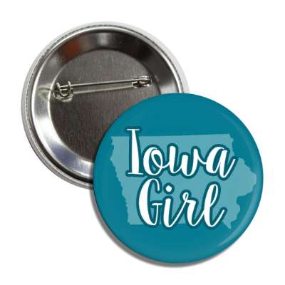 iowa girl us state shape button