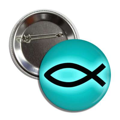 jesus fish christian symbol button