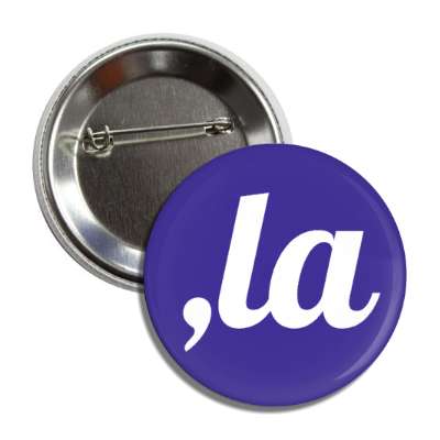 kamala harris president 2024 comma la wordplay purple white button