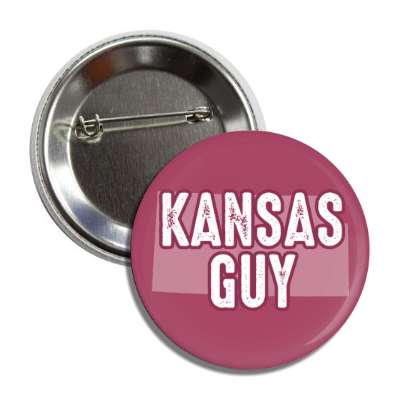 kansas guy us state shape button